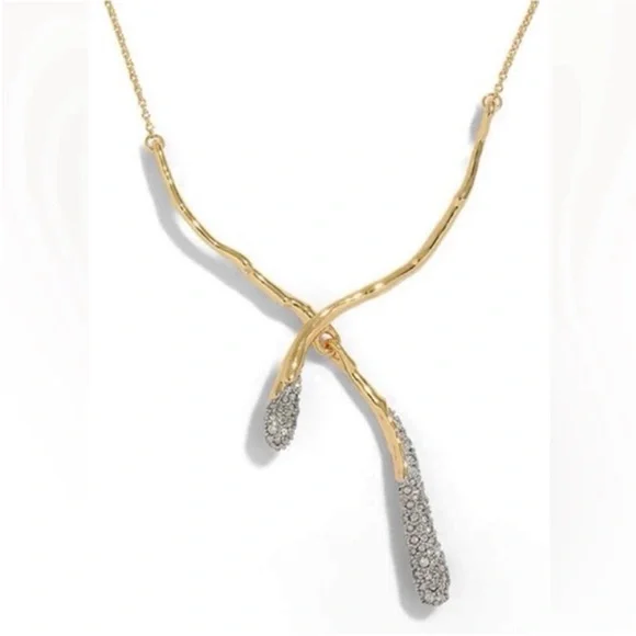 ALEXIS BITTAR Solanales Gold CrystalCascade Necklace